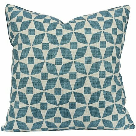 ASTELLA 18'' x 18'' Marquee Turquoise and Petrol Outdura Throw Pillow 222TP186584